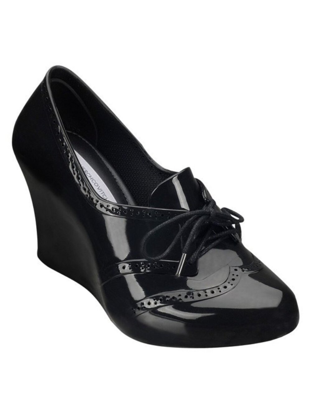 Melissa Troupe Alexandre Herchcovitch Black Wedge Oxford Shoes Women’s US 7 NIB